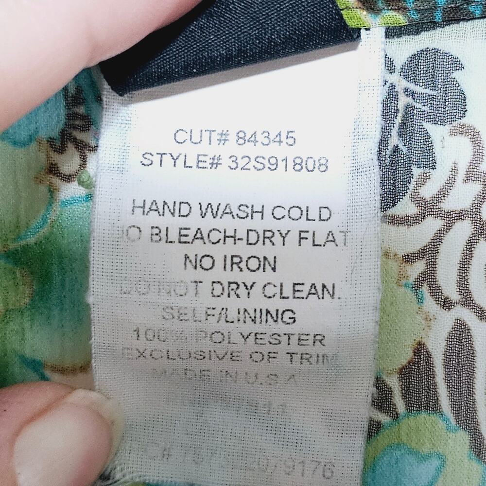 Vintage Wrapper Button-Up Tank Top Size L Sheer F… - image 7